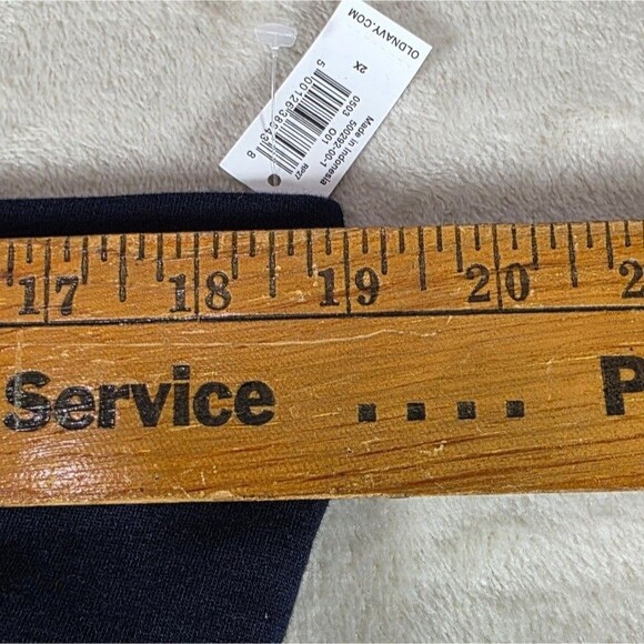 Old Navy High Rise Fleece Lined Leggings Pants In the Navy 2X Soft Pull On NWT - Picture 8 of 9